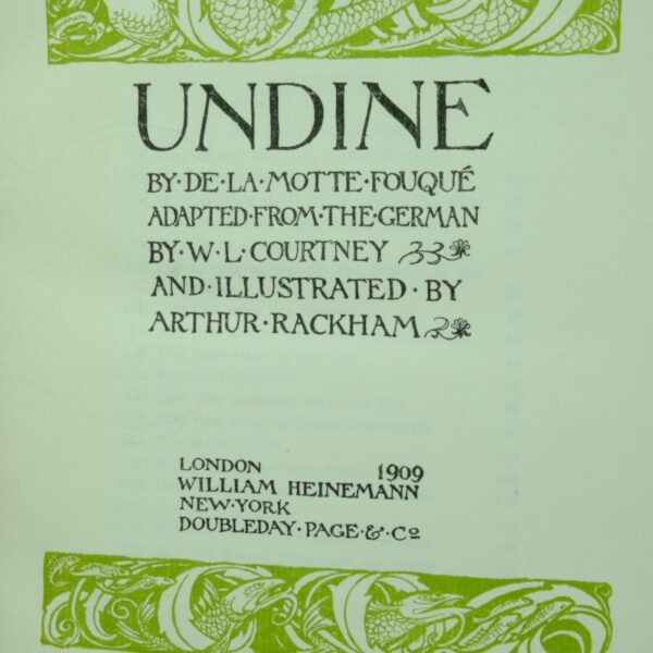 Undine-De-La-Fouque-Illustrated-Arthur-Rackham first editon