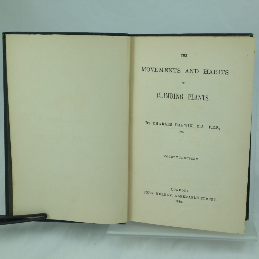 Climbing Plants by Charles Darwin - Rare and Antique Books