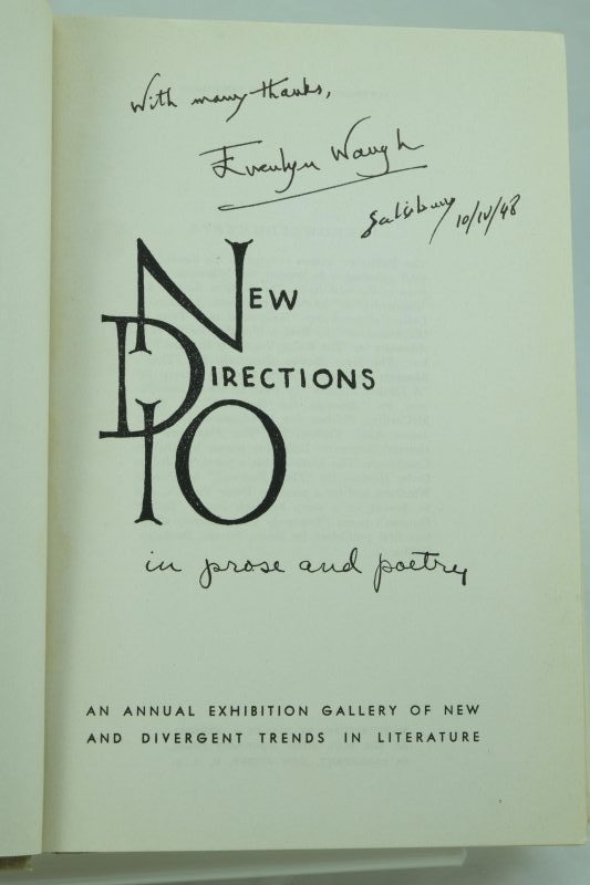 New Directions 10 signed by Evelyn Waugh