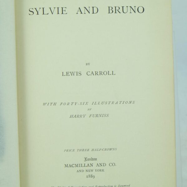 Sylvie and Bruno Pair signed by Lewis Carroll