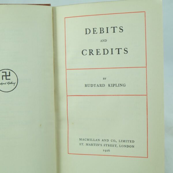 Debits and Credits by Rudyard Kipling First Edition