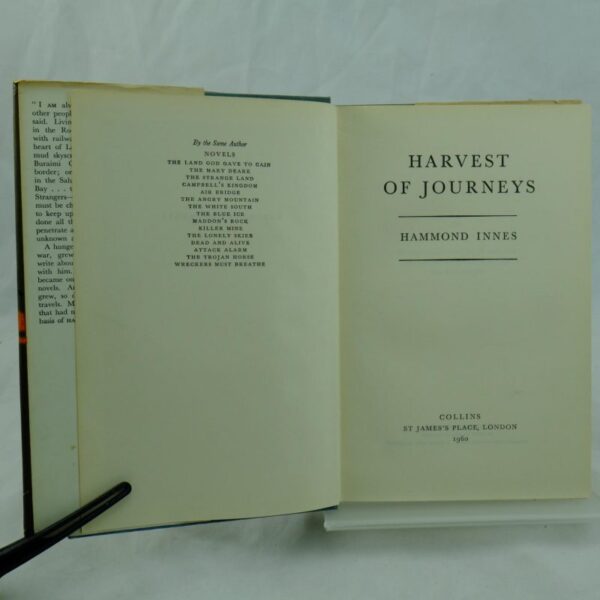 Harvest of journeys Hammond Innes signed