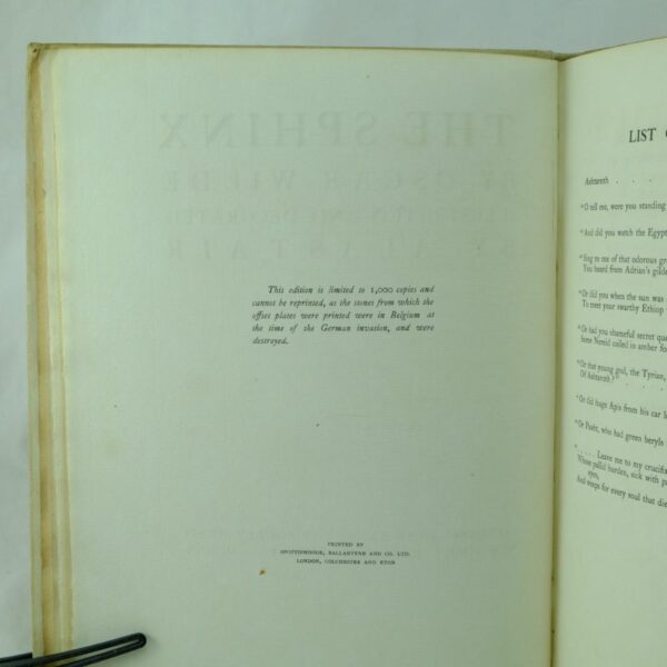The Sphinx by Oscar Wilde limited edition