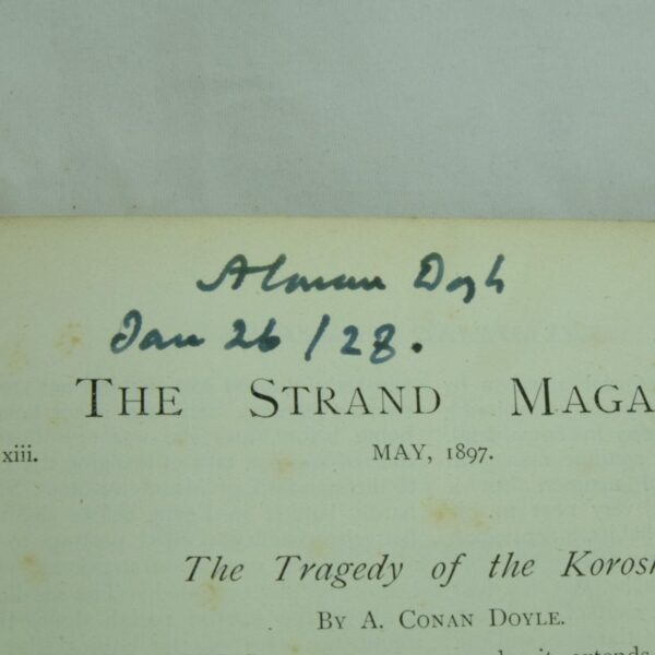 Tragedy of the Korosko, Sir Nigel signed Arthur Conan Doyle 6