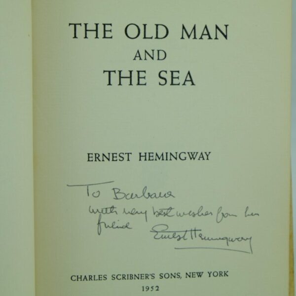 Ernest Hemingway Old Man and the Sea inscribed