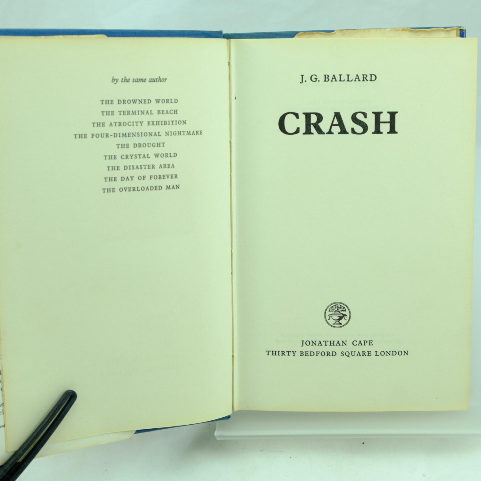 Crash by J G Ballard signed Rare and Antique Books