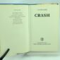 Crash by J G Ballard signed