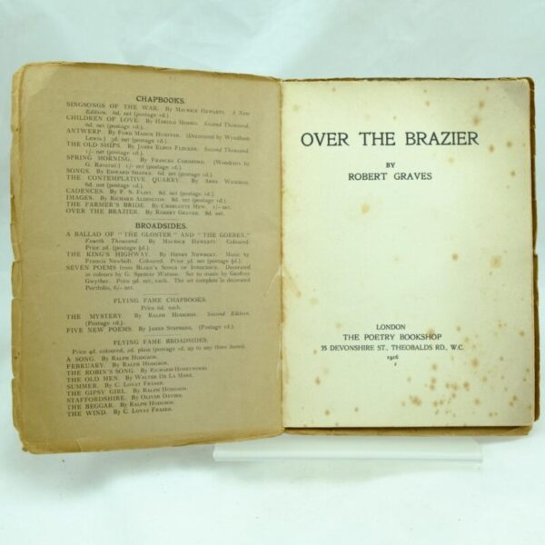 Over the Brazier by Robert Graves