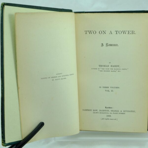 3 Volumes of Two on a Tower by Thomas Hardy
