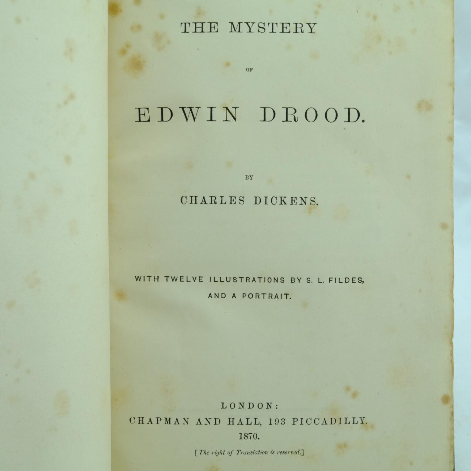 the mystery of edwin drood book