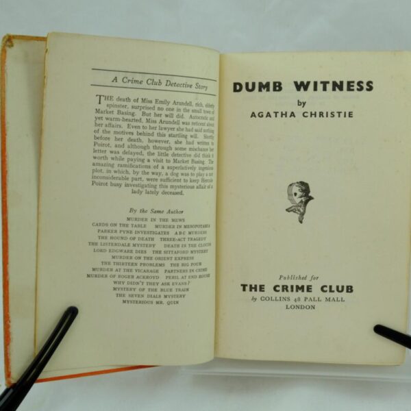 Dumb Witness by Agatha Christie 1st