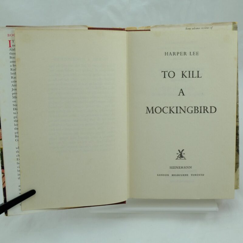 To Kill A Mockingbird. - Raptis Rare Books  Fine Rare and Antiquarian  First Edition Books for Sale