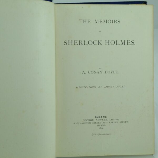 The Memoirs of Sherlock Holmes by Arthur Conan Doyle 1st