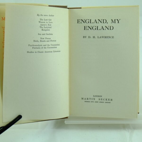 England My England by D H Lawrence