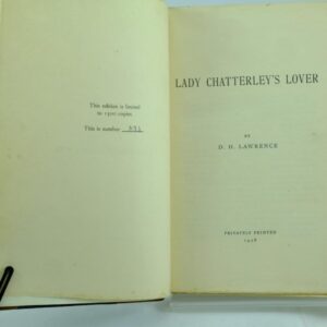 Lady Chatterleys lover Ltd D H Lawrence