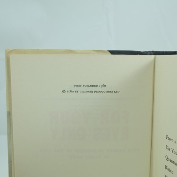 For Your Eyes Only by Ian Fleming DJ 1st