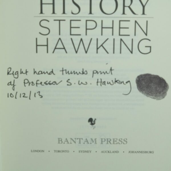 Stephen Hawking My Brief History signed