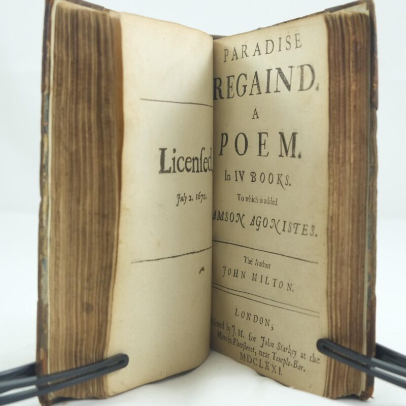 Paradise Lost: A Poem in Ten Books John Milton First Edition