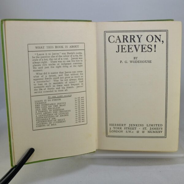Carry On Jeeves by P. G. Wodehouse