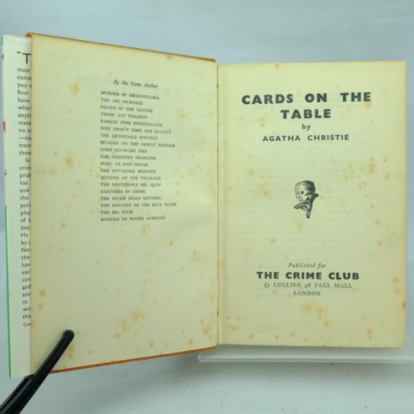 Cards on the Table by Agatha Christie 1st
