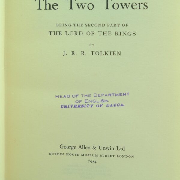 The Two Towers Tolkien 1st impression