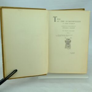 Tess of the d'Urbervilles 3 vols T Hardy