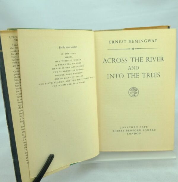 Hemingway Across the River and into the Trees 1st