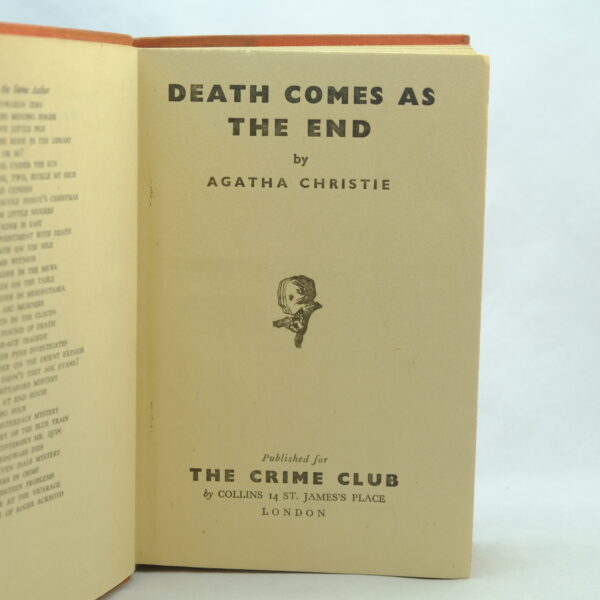 Agatha Christie Death Comes as the End 1st edition