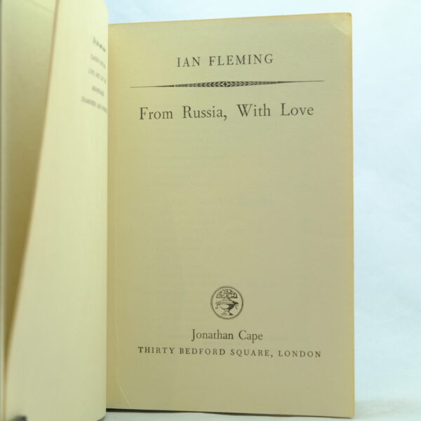 From Russia with Love Ian Fleming 1st edition