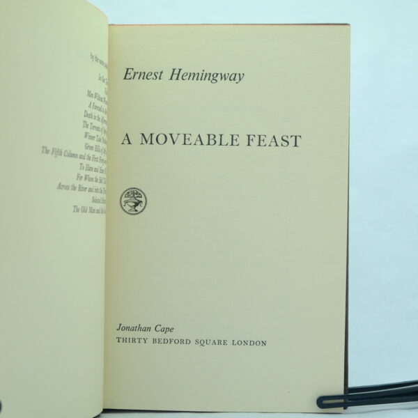 A Moveable Feast 1st edition by Ernest Hemingway