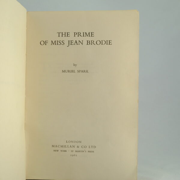 The Prime of Miss Jean Brodie 1st edition uncorrected proof by Muriel Spark