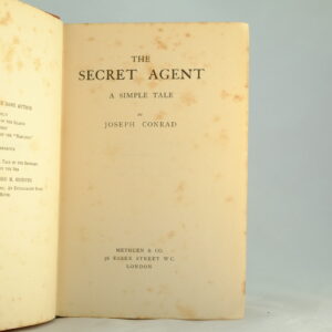 The Secret Agent 1st edition by Joseph Conrad