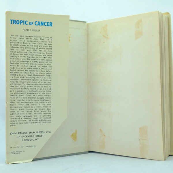 Tropic of Cancer 1st edition by Henry Miller