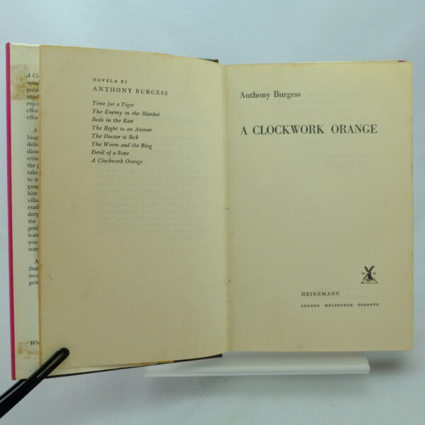 A Clockwork Orange Anthony Burgess 1st DJ