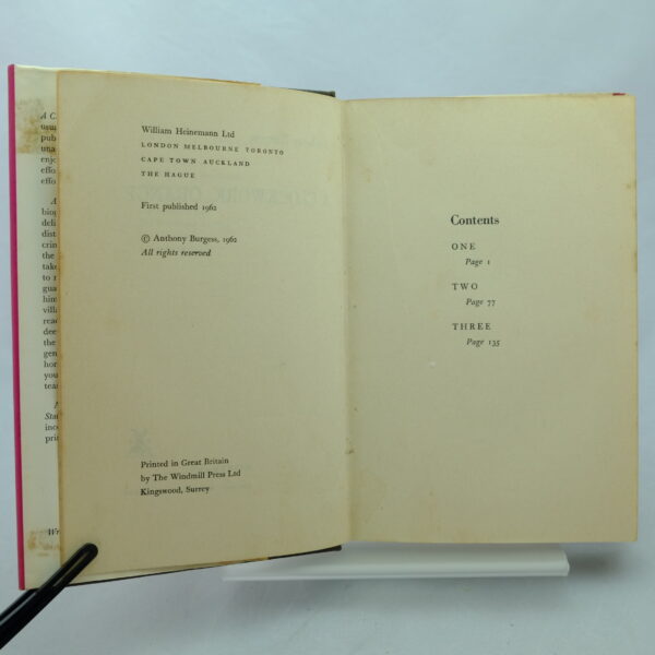 A Clockwork Orange Anthony Burgess 1st DJ
