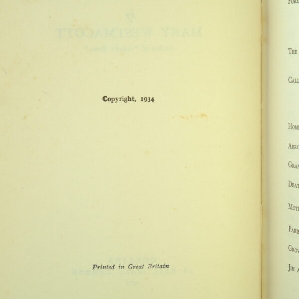 1st edition Unfinished Portrait by Mary Westmacott (Agatha Christie)