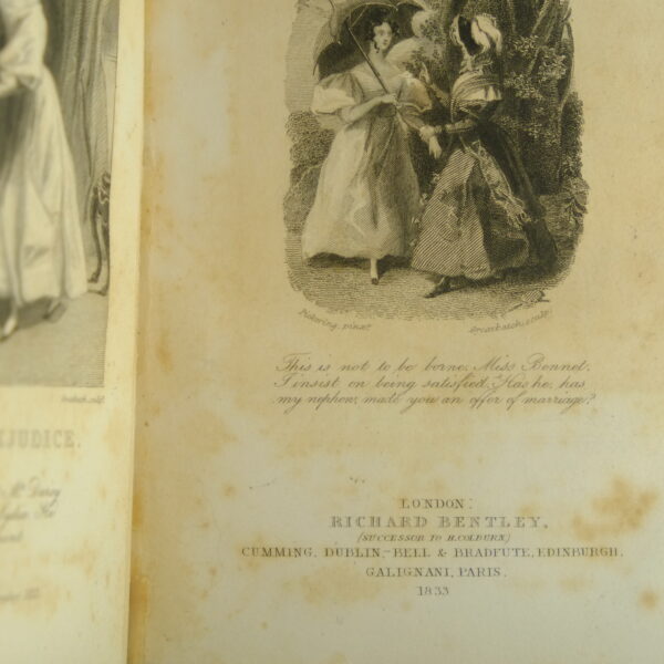 Pride and Prejudice by Jane Austen 1833 Bentley