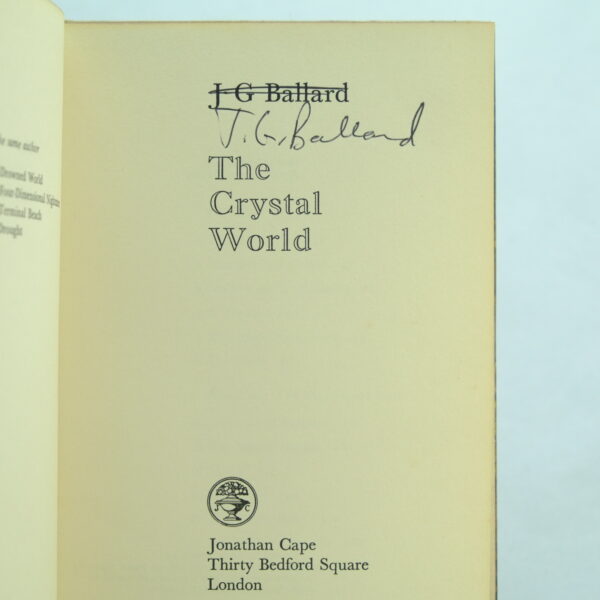 The Crystal World signed by J G Ballard