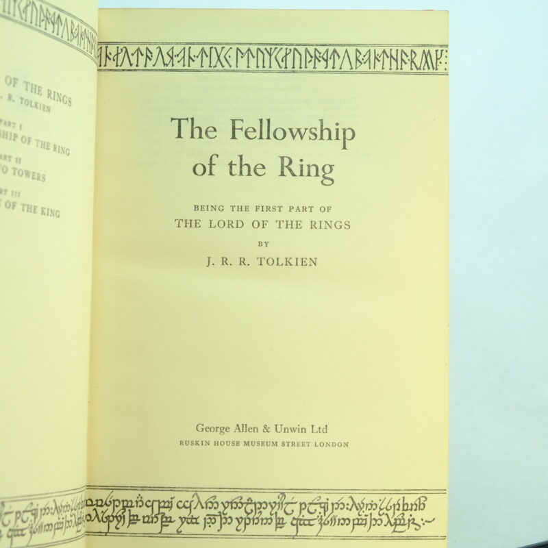 The Fellowship of the Ring 1st-5th edition by J R Tolkien