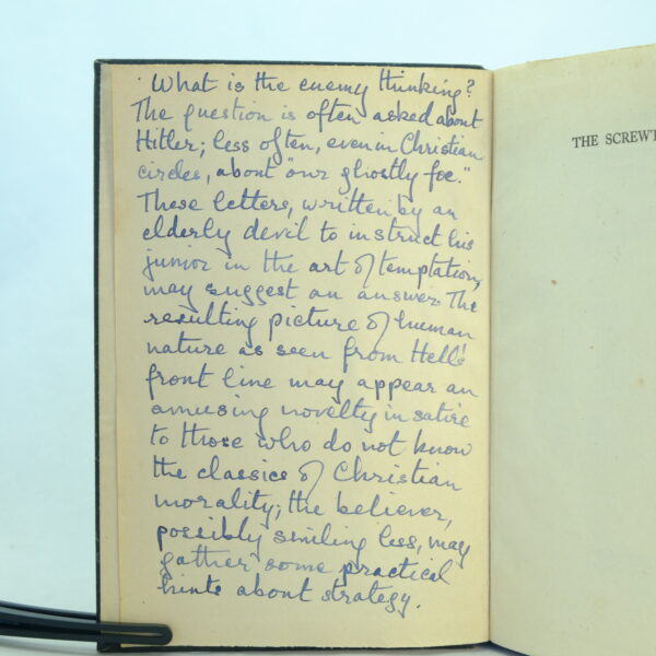 The Screwtape Letters 1st edition by C S Lewis (7) The Screwtape Letters 1st edition by C S Lewis