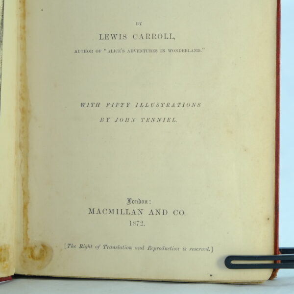 Through the Looking Glass by Lewis Carroll rebound