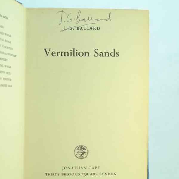 Vermilion Sands signed 1st edition by J G Ballard Vermilion Sands signed 1st edition by J G Ballard