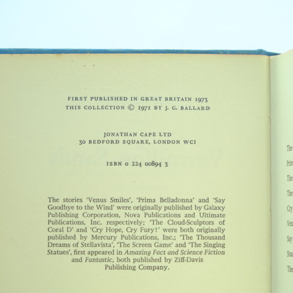 Vermilion Sands signed by J G Ballard (6) Vermilion Sands signed 1st edition by J G Ballard