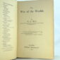 The War of the Worlds by H. G. Wells 1st edition