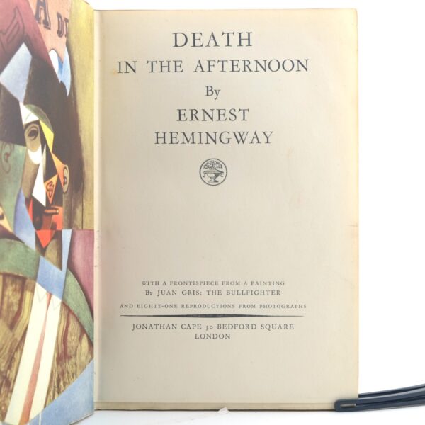 Death in the Afternoon 1st edition by Ernest Hemmingway (6) Death in the Afternoon 1st edition by Ernest Hemmingway