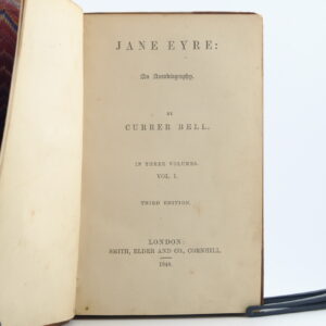 Jane Eyre by Charlotte Bronte, 3rd ed