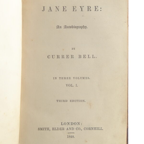 Jane Eyre by Charlotte Bronte, 3rd ed (6) Jane Eyre by Charlotte Bronte, 3rd ed