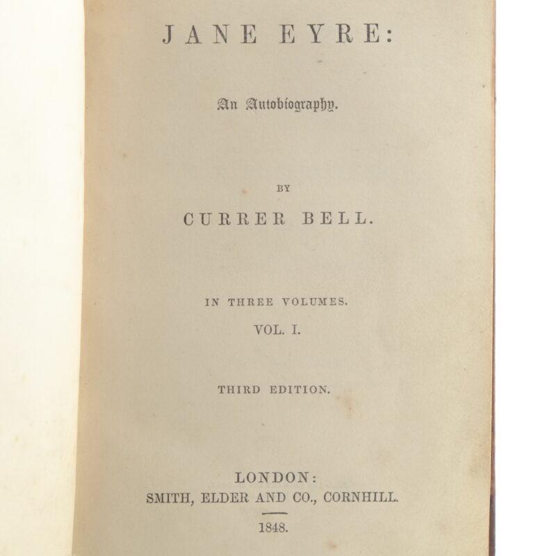 Jane Eyre by Charlotte Bronte, 3rd ed