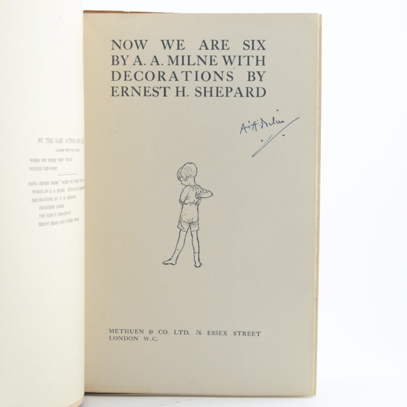 Now We Are Six by A. A. Milne signed