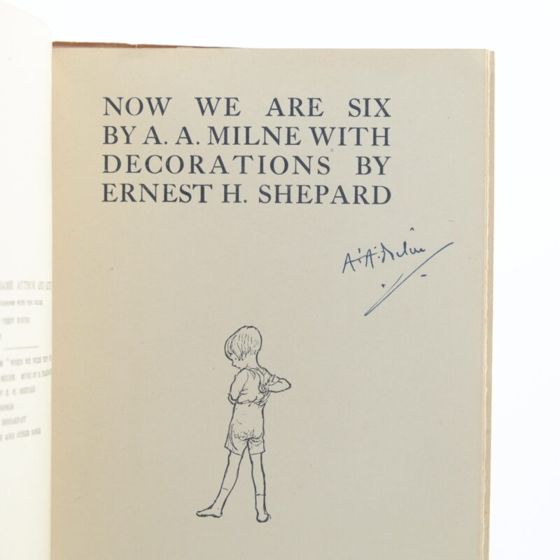 Now We Are Six by A. A. Milne signed (